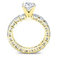 Crisantha Princess Moissanite Engagement Ring yellowgold
