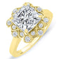 Coralbells Moissanite Matching Band Only (engagement Ring Not Included) For Ring With Princess Center yellowgold