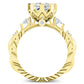 Oleana Princess Moissanite Engagement Ring yellowgold
