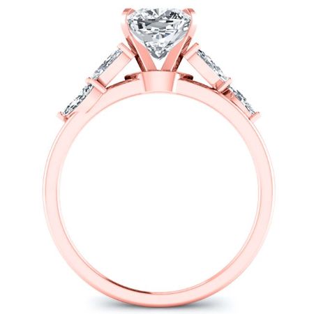 Wisteria Cushion Moissanite Engagement Ring rosegold