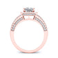 Honesty Princess Diamond Engagement Ring (Lab Grown Igi Cert) rosegold