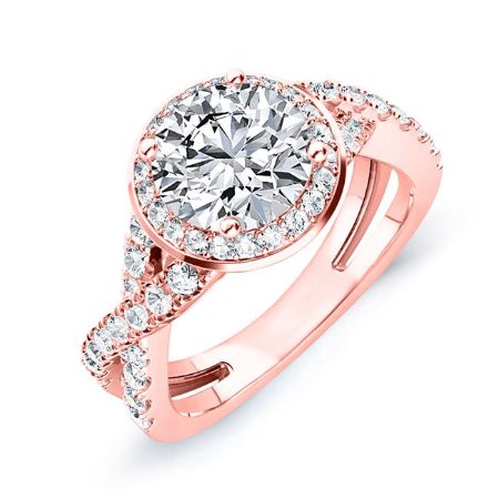 Moonflower Round Diamond Bridal Set (Lab Grown Igi Cert) rosegold