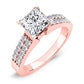 Malva Moissanite Matching Band Only (engagement Ring Not Included) For Ring With Princess Center rosegold