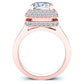 Indigo Princess Diamond Engagement Ring (Lab Grown Igi Cert) rosegold