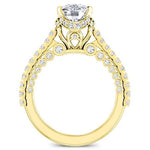 Garland Cushion Moissanite Engagement Ring yellowgold