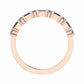 Dara Baguette & Round Trendy Moissanite Wedding Ring rosegold