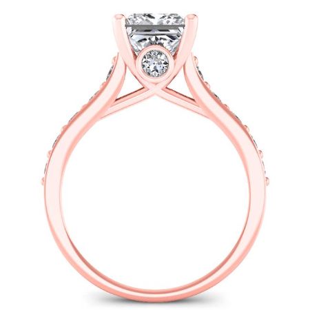Calluna Princess Moissanite Engagement Ring rosegold