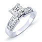 Crocus Moissanite Matching Band Only (engagement Ring Not Included) For Ring With Princess Center whitegold
