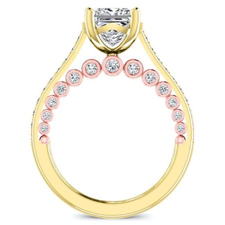 Nala Princess Moissanite Engagement Ring yellowgold