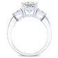Snowdonia Princess Moissanite Engagement Ring whitegold