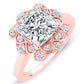 Coralbells Moissanite Matching Band Only (engagement Ring Not Included) For Ring With Princess Center rosegold