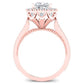 Mawar Princess Moissanite Engagement Ring rosegold
