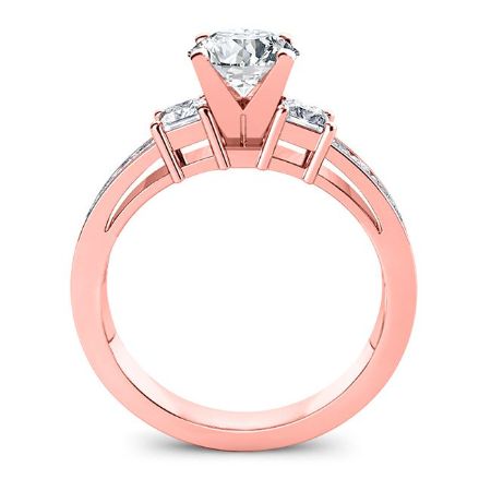 Hazel Princess Diamond Engagement Ring (Lab Grown Igi Cert) rosegold