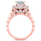 Rosanna Princess Diamond Engagement Ring (Lab Grown Igi Cert) rosegold