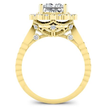 Lita Princess Moissanite Engagement Ring yellowgold
