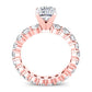 Rose Cushion Diamond Engagement Ring (Lab Grown Igi Cert) rosegold