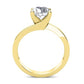 Zinnia Round Moissanite Engagement Ring yellowgold