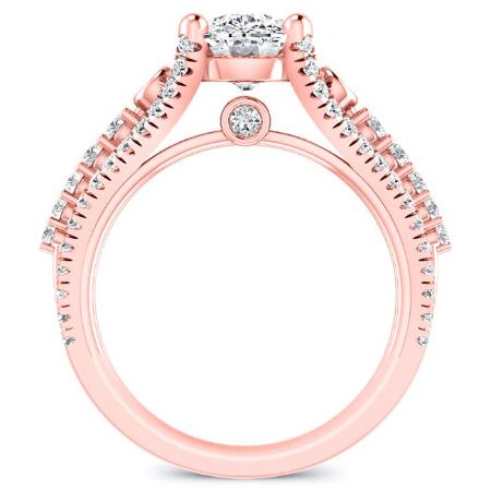 Sireli Cushion Moissanite Engagement Ring rosegold