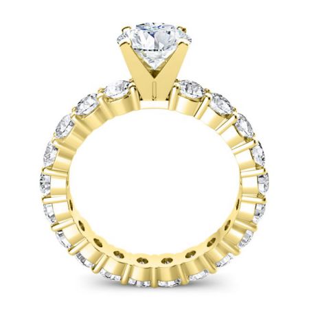 Rose Round Diamond Engagement Ring (Lab Grown Igi Cert) yellowgold