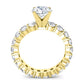 Rose Round Diamond Engagement Ring (Lab Grown Igi Cert) yellowgold