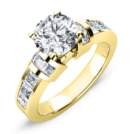 Ivy Moissanite Matching Band Only (engagement Ring Not Included) For Ring With Round Center yellowgold