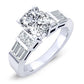 Bluebell Diamond Matching Band Only (engagement Ring Not Included) For Ring With Cushion Center whitegold