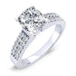 Malva Moissanite Matching Band Only (engagement Ring Not Included) For Ring With Cushion Center whitegold