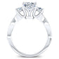 Bottlebrush Princess Diamond Engagement Ring (Lab Grown Igi Cert) whitegold