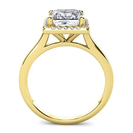 Callalily Princess Moissanite Engagement Ring yellowgold