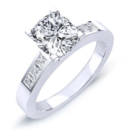 Jessamine Diamond Matching Band Only (engagement Ring Not Included) For Ring With Cushion Center whitegold