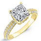 Oxalis Moissanite Matching Band Only (engagement Ring Not Included) For Ring With Princess Center yellowgold