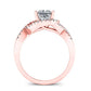 Dianella Princess Diamond Engagement Ring (Lab Grown Igi Cert) rosegold