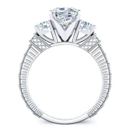 Angelonia Cushion Diamond Engagement Ring (Lab Grown Igi Cert) whitegold