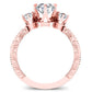 Tuberose Round Diamond Engagement Ring (Lab Grown Igi Cert) rosegold