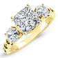 Calix Diamond Matching Band Only (engagement Ring Not Included) For Ring With Princess Center yellowgold