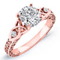 Venus Moissanite Matching Band Only (engagement Ring Not Included) For Ring With Cushion Center rosegold