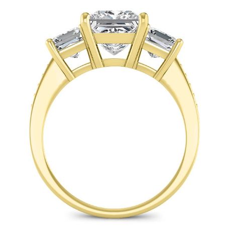 Dietes Princess Moissanite Engagement Ring yellowgold
