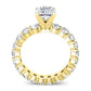 Rose Cushion Diamond Engagement Ring (Lab Grown Igi Cert) yellowgold
