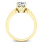 Lobelia Round Moissanite Engagement Ring yellowgold