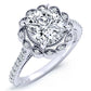 Ruellia Moissanite Matching Band Only (engagement Ring Not Included) For Ring With Cushion Center whitegold