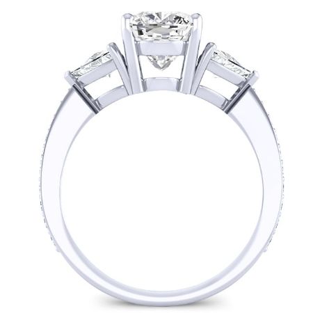 Snowdonia Cushion Moissanite Engagement Ring whitegold