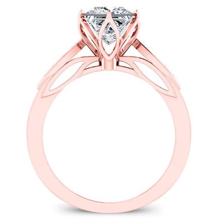 Pieris Princess Moissanite Engagement Ring rosegold
