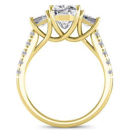 Marjoram Cushion Moissanite Engagement Ring yellowgold