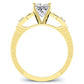 Venus Princess Moissanite Engagement Ring yellowgold