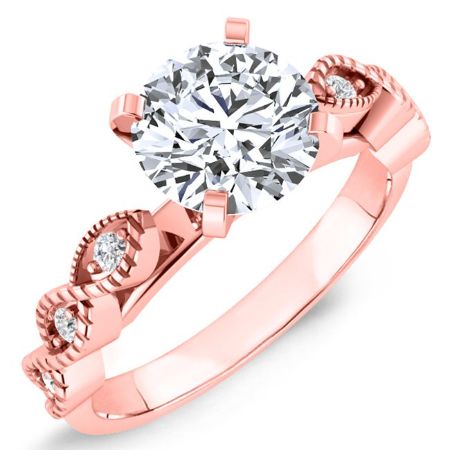 Sophora Moissanite Matching Band Only (engagement Ring Not Included) For Ring With Round Center rosegold