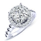 Rosanna Diamond Matching Band Only (engagement Ring Not Included) For Ring With Princess Center whitegold