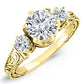 Tuberose Diamond Matching Band Only (engagement Ring Not Included) For Ring With Round Center yellowgold