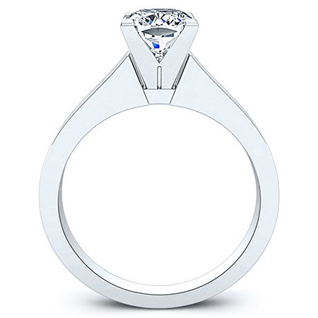 Rosemary Cushion Moissanite Engagement Ring whitegold