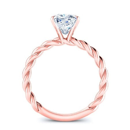 Balsam Cushion Moissanite Engagement Ring rosegold