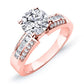 Crocus Diamond Matching Band Only (engagement Ring Not Included) For Ring With Round Center rosegold